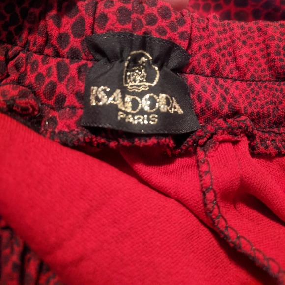 Red Reptile Print Blouse and Skirt Set Isadora M - Picture 5 of 12